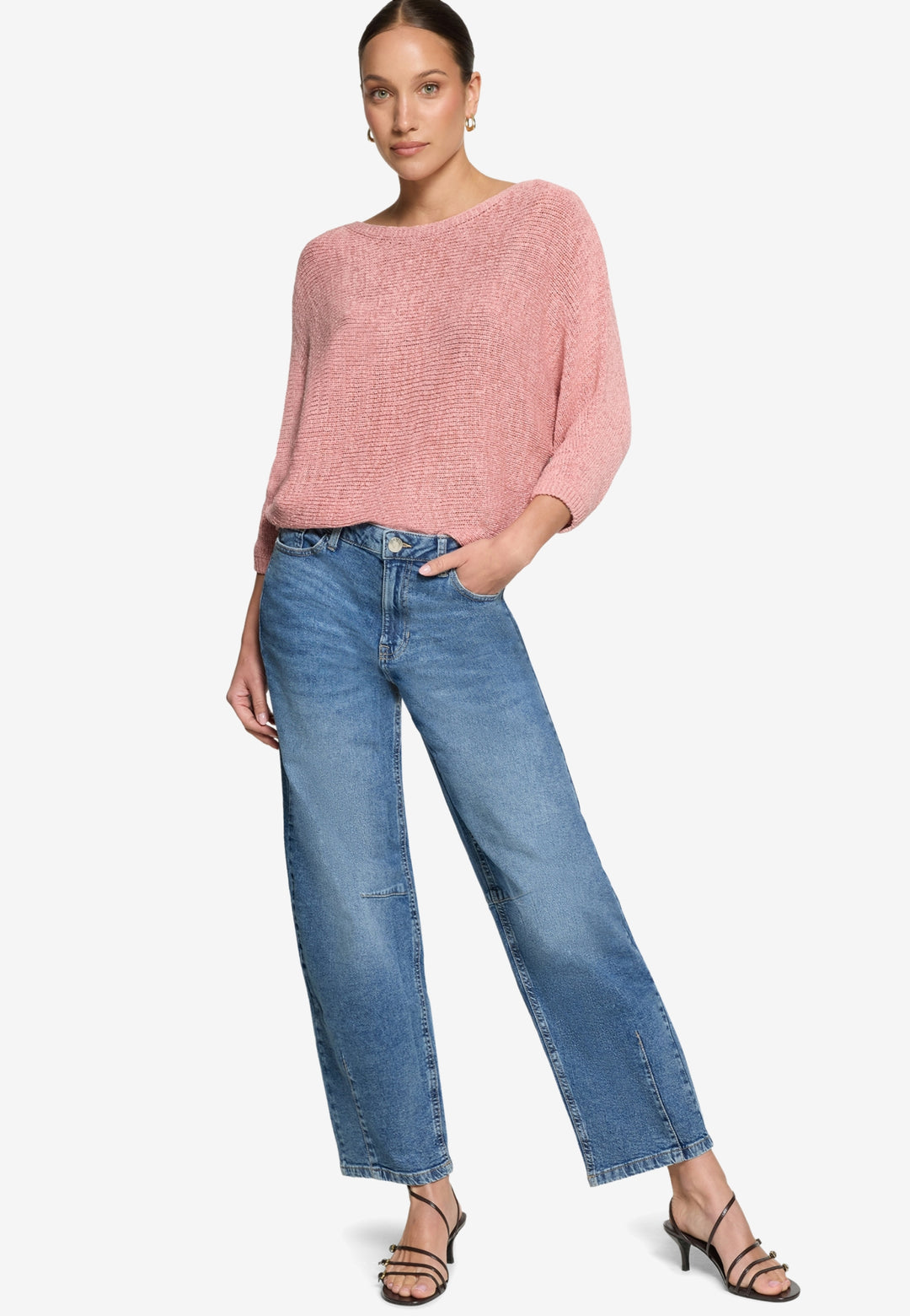 Strickpullover Kurz 3/4 Arm, Bridal Rose 4464 Bild 4