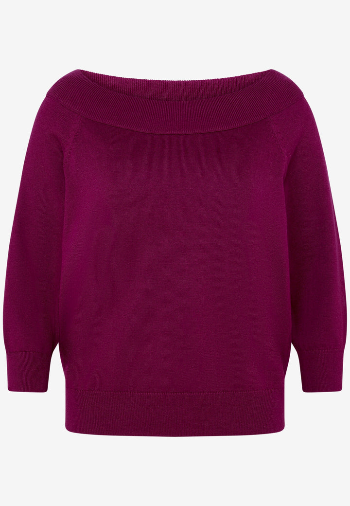 Strickpullover Kurz 3/4 Arm, Magenta Purple 4304 Bild 1