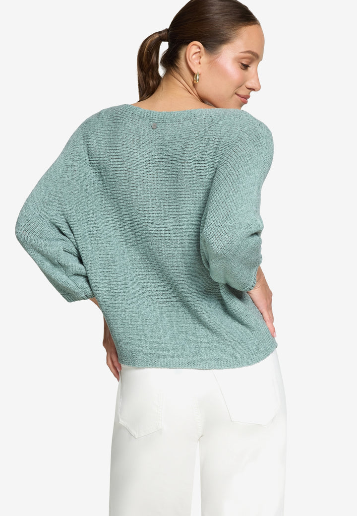Strickpullover Kurz 3/4 Arm, Silver Blue 9184 Bild 3