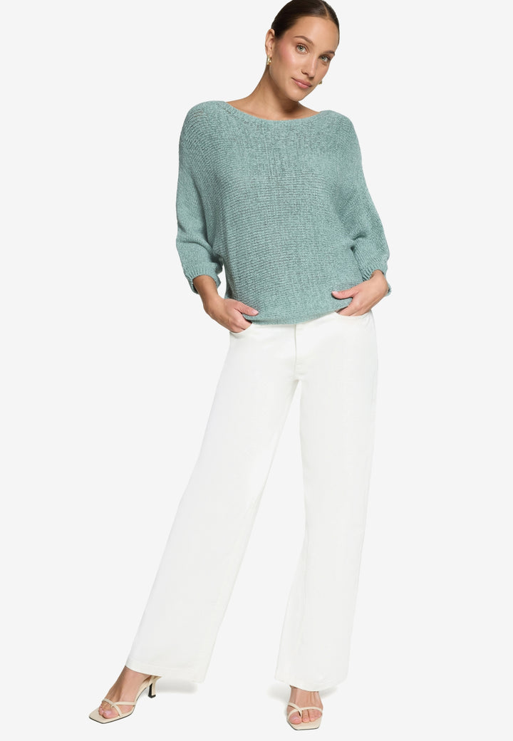 Strickpullover Kurz 3/4 Arm, Silver Blue 9184 Bild 4