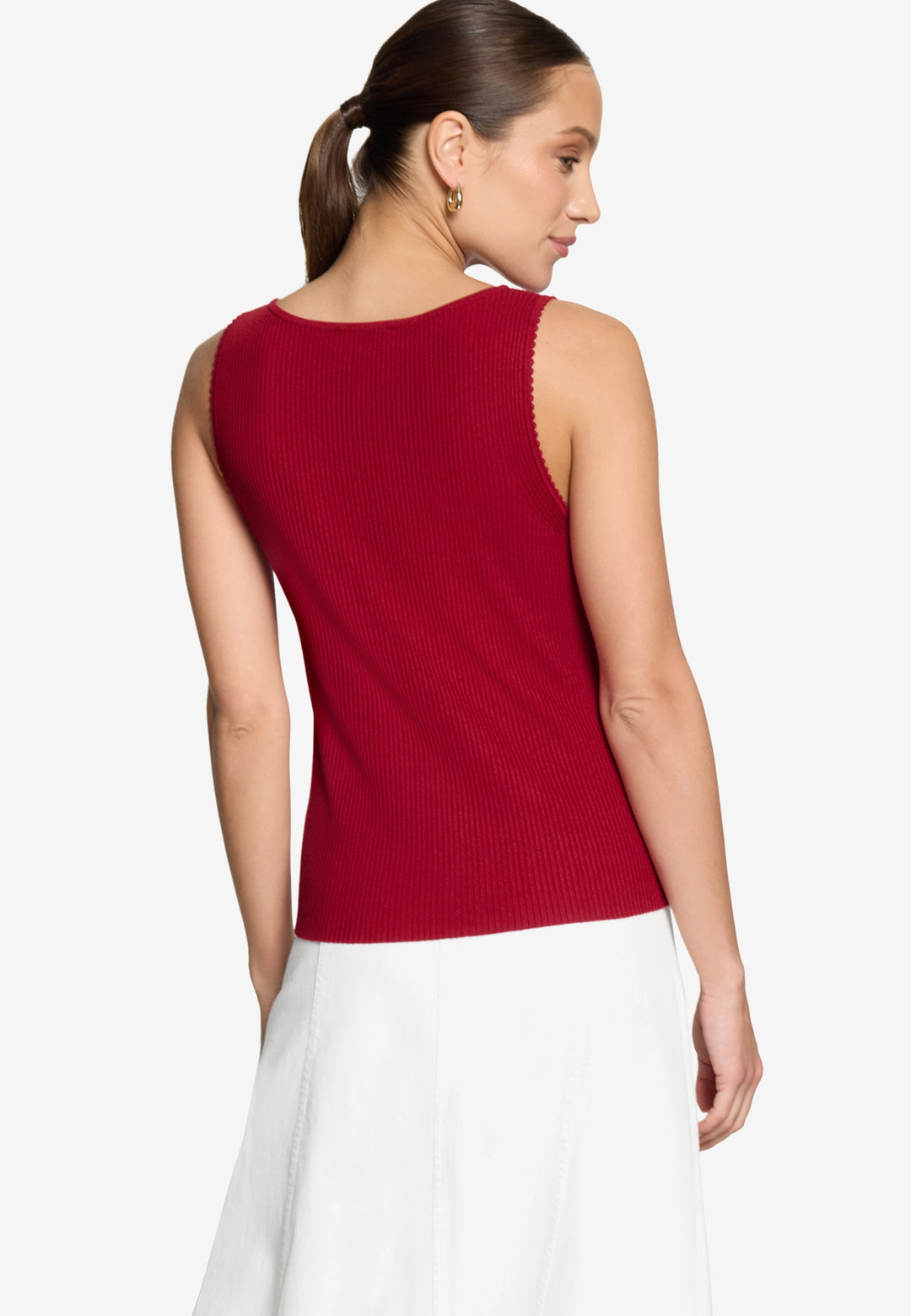 Strickpullover Kurz ohne Arm, Candy Red 4146 Bild 3