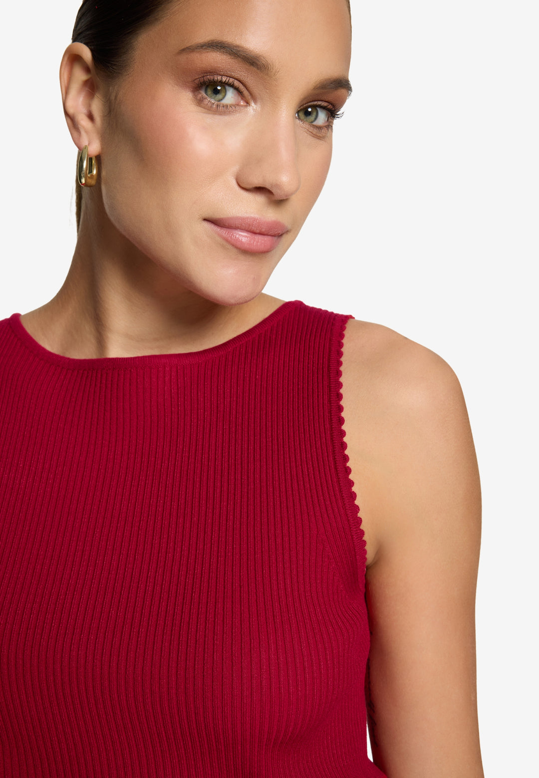 Strickpullover Kurz ohne Arm, Candy Red 4146 Bild 5