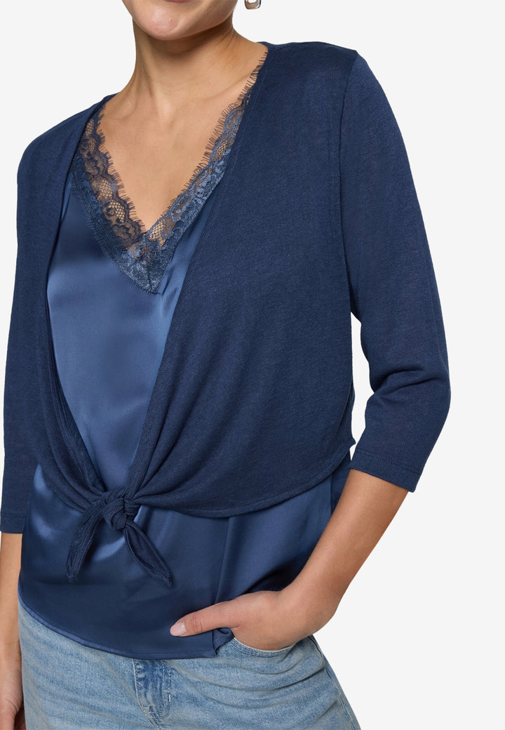 Sweat Jacke Kurz 3/4 Arm, Sargasso Sea 8435 Bild 5