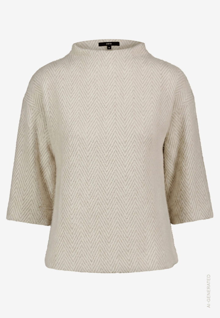 Sweat Kurz 3/4 Arm, Beige/Cream 7817 Bild 1