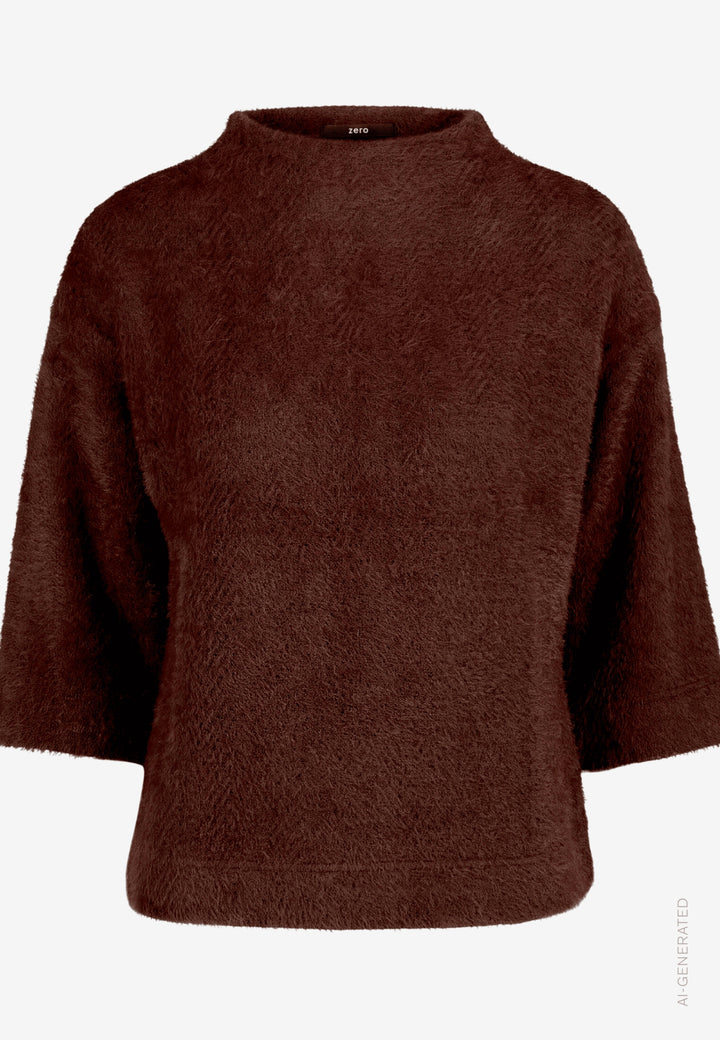 Sweat Kurz 3/4 Arm, Black/Brown 9870 Bild 1