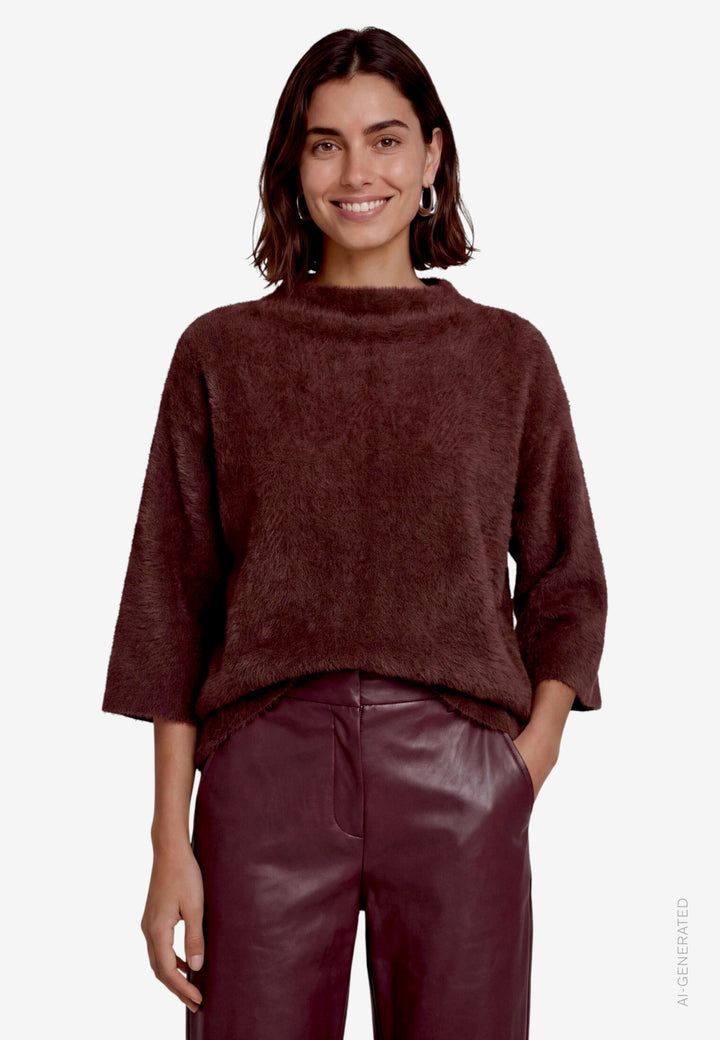 Sweat Kurz 3/4 Arm, Black/Brown 9870 Bild 2