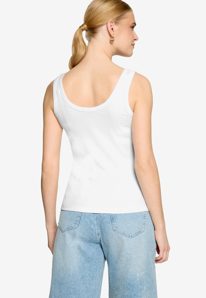 Top Kurz Tanktop, Brilliant White 1003 Bild 3